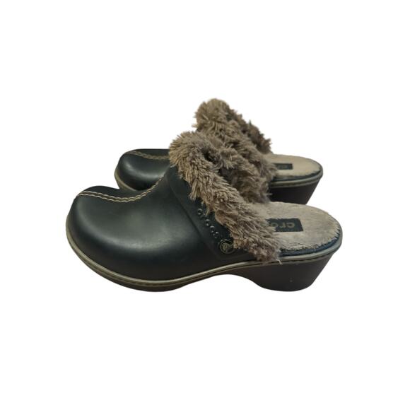 Crocs women cobbler Eva faux fur lined mule clog sz 7 - Picture 4 of 8